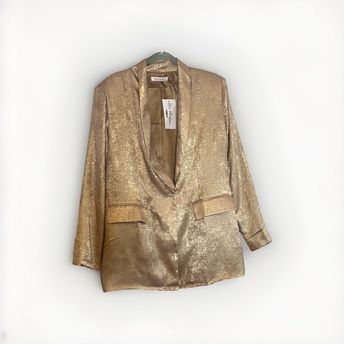 Metallic Gold Light Jacket by 12th Tribe Sz M - 第 4/14 張圖片