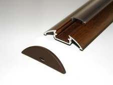 1m surface P4 LED profile extrusion wood wenge effect, diffuser strip light