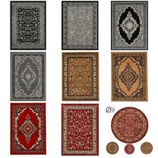 Orient Teppich rot beige klassisch dicht gewebt mit Ornament und Blumenmotiven