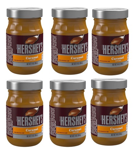 HERSHEY'S Caramel Topping 6-Pack - 14 oz Microwave-Safe Glass Jars, Kosher - Picture 21 of 24