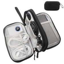 Travel Cable Organizer Bag Double Layer Electronics Organizer Case Compact 