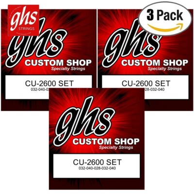 3-PACK GHS CU-2600 Custom Shop Clear Tynex Nylon Regular Tension Vihuela Strings