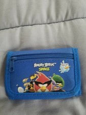 Small Boys Blue Angry Birds Space Wallet Preowned 
