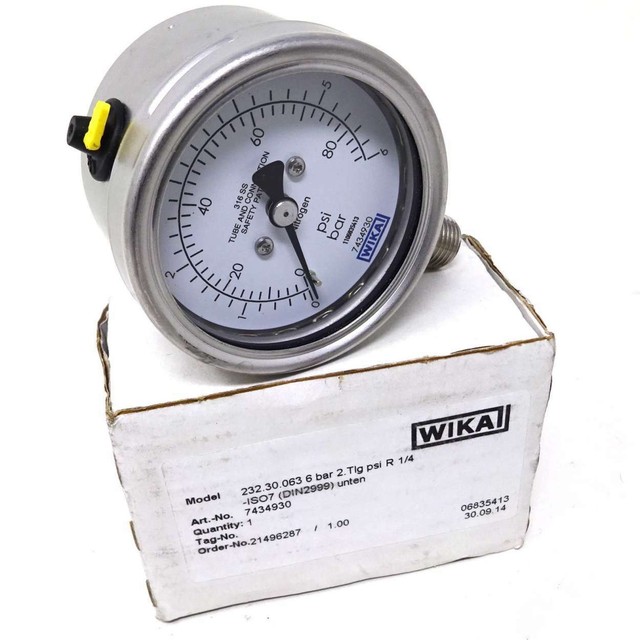 WIKA Pressure Gauge 316 Stainless Steel 23230063 7205655 600psi UK