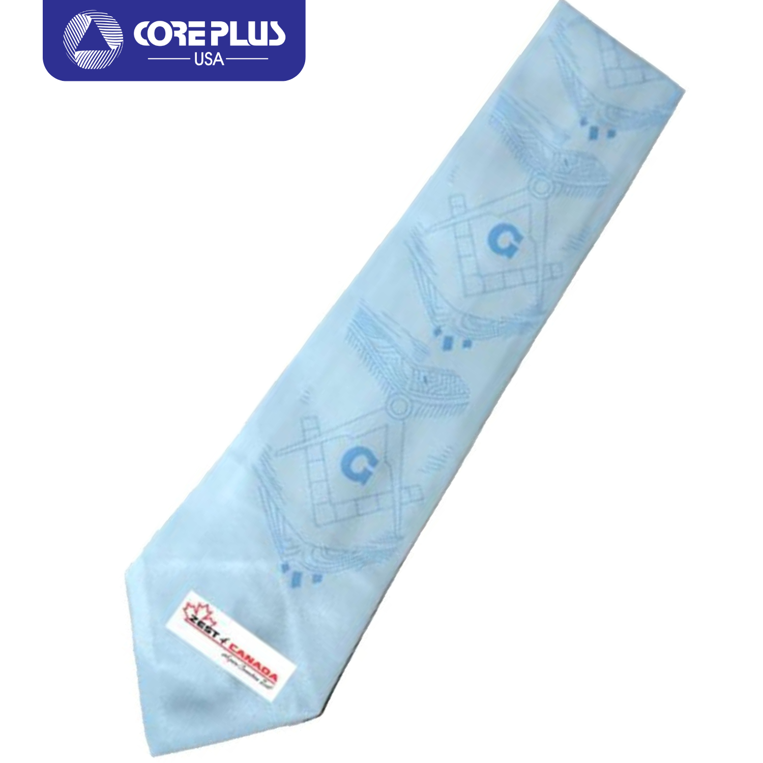 Masonic Necktie White with Square Compass & G Blue Logo eBay