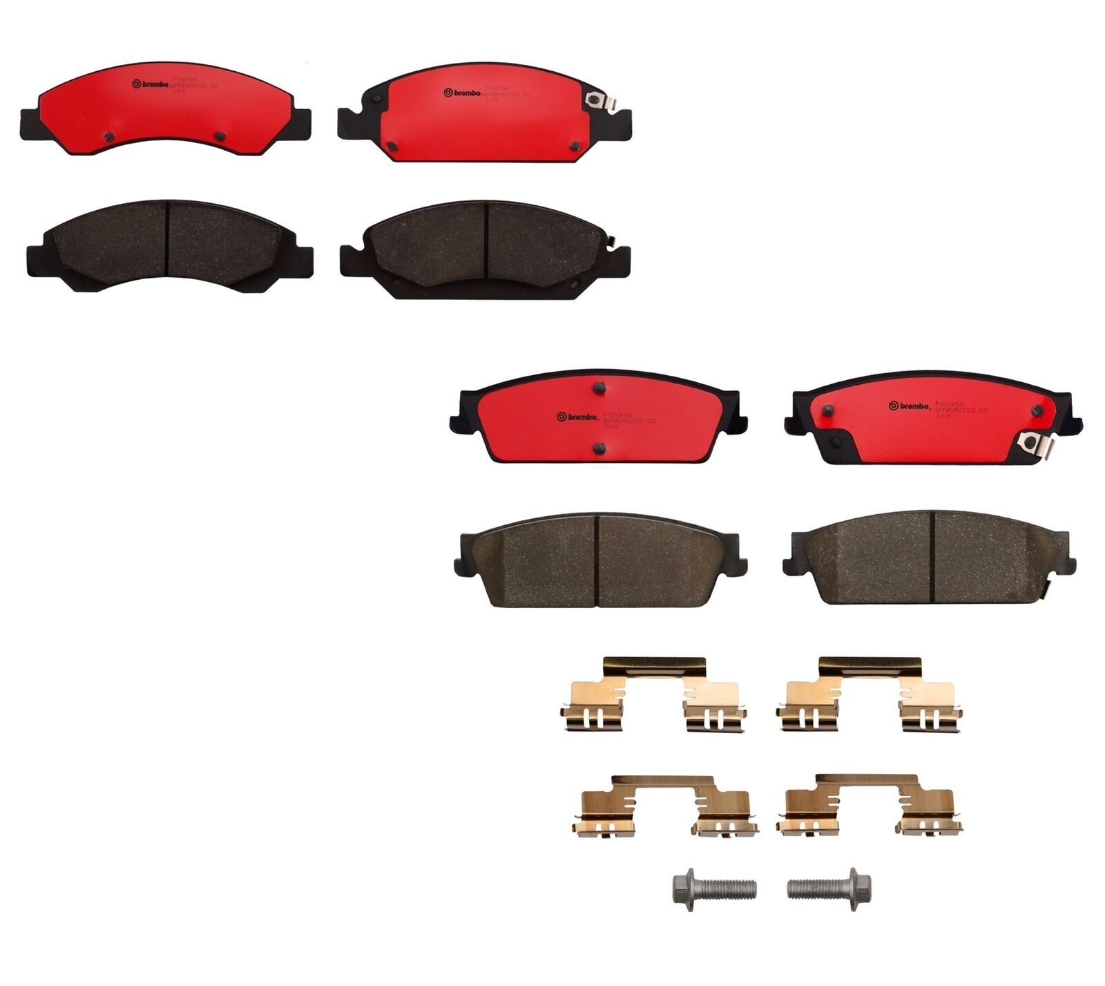 Brembo Front & Rear Ceramic Brake Pads Kit for Escalade Chevy Tahoe GMC