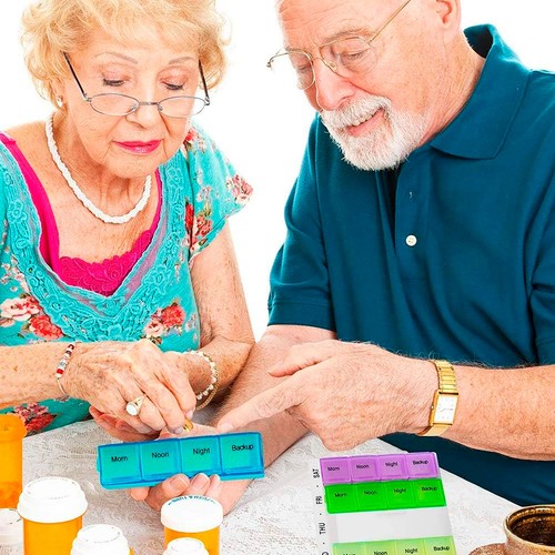 Pastillero 28 Compartimentos Plástico con Marcado y Colores | Para Medicamentos - Imagen 10 de 14
