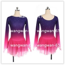 100 Girls Ice Skating Figure Skating Dance Costume Dress Custom Spandex Dress