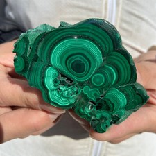 290g Natural glossy Malachite polished cluster rough Mineral specimen healing