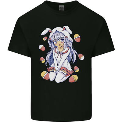 Ostern Anime Mädchen mit Eiern und Hasenohren Kinder T-Shirt Kinder