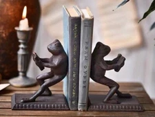 Frog Cast Iron Bookend, Animal Vintage Antique Style Bookends Modern Office Book