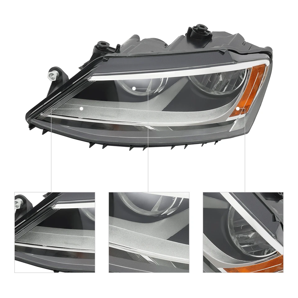 For VW 2012-2018 Volkswagen Jetta Halogen Headlight Headlamp Left Driver Side Foto 3 de 4