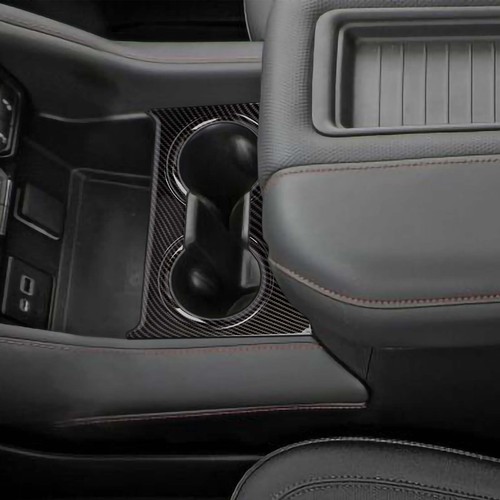 Carbon Fiber Cup Holder Panel Cover Trim For Suburban 20+ Tahoe 21+ Accessories - Imagen 5 de 10