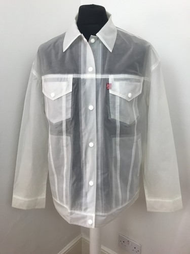 Levis Jacke groß Kunststoff PVCTtransparent selten Denim Design Truckerjacke - Bild 9 von 12
