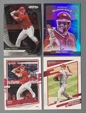 2021 Donruss Shohei Ohtani, 3- 2020 Mike Trout Donruss DK Foil, Base & Prizm
