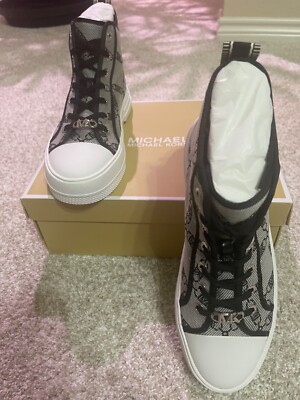 【Michael Kors】Evy llic Logo Jacquard High-Top Sneaker Evy Empire Logo Jacquard High-Top Sneaker | Michael Kors [US]