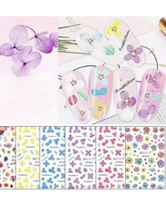 Dried Flowers For Nail Art Mini Real Natural Nail Decoration Sticker Tips New