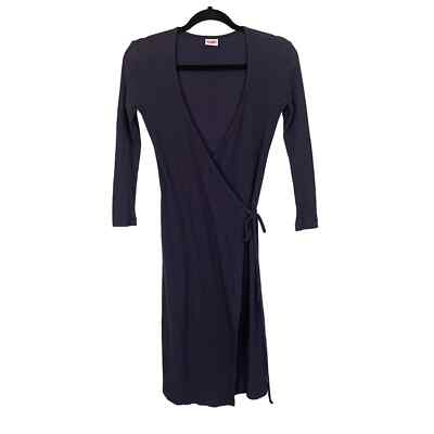 LISA SAYS GAH Dress XS Surplice Wrap Tie Waist Ribbed Knit Midi Long Sleeve Blue | eBay LISA SAYS GAH Dress XS Surplice Wrap Tie Waist Ribbed Knit Midi Long Sleeve Blue | eBay