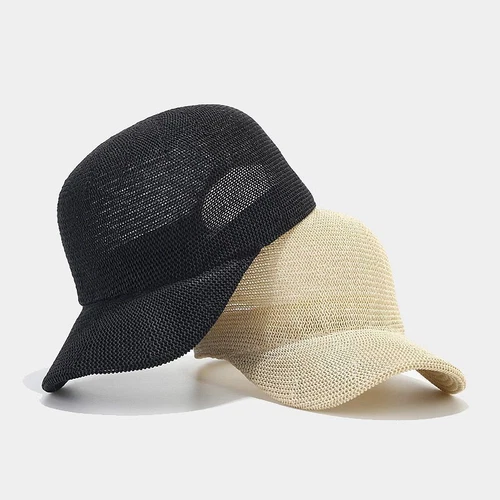 Straw Hat Outdoor Casual Sun Hat Sunscreen Baseball Cap Adjustable Anti-UV Cap - Picture 3 of 13