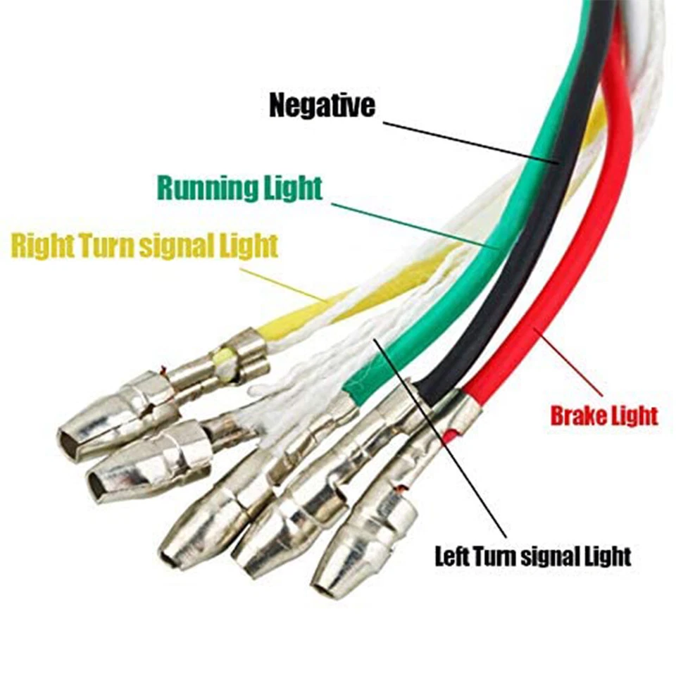 Luz trasera LED de parada trasera para matrícula de motocicleta Yamaha TW200 Foto 3 de 4