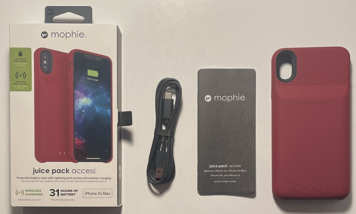 Mophie Juice Pack Access Wireless Charging Red Battery Case For