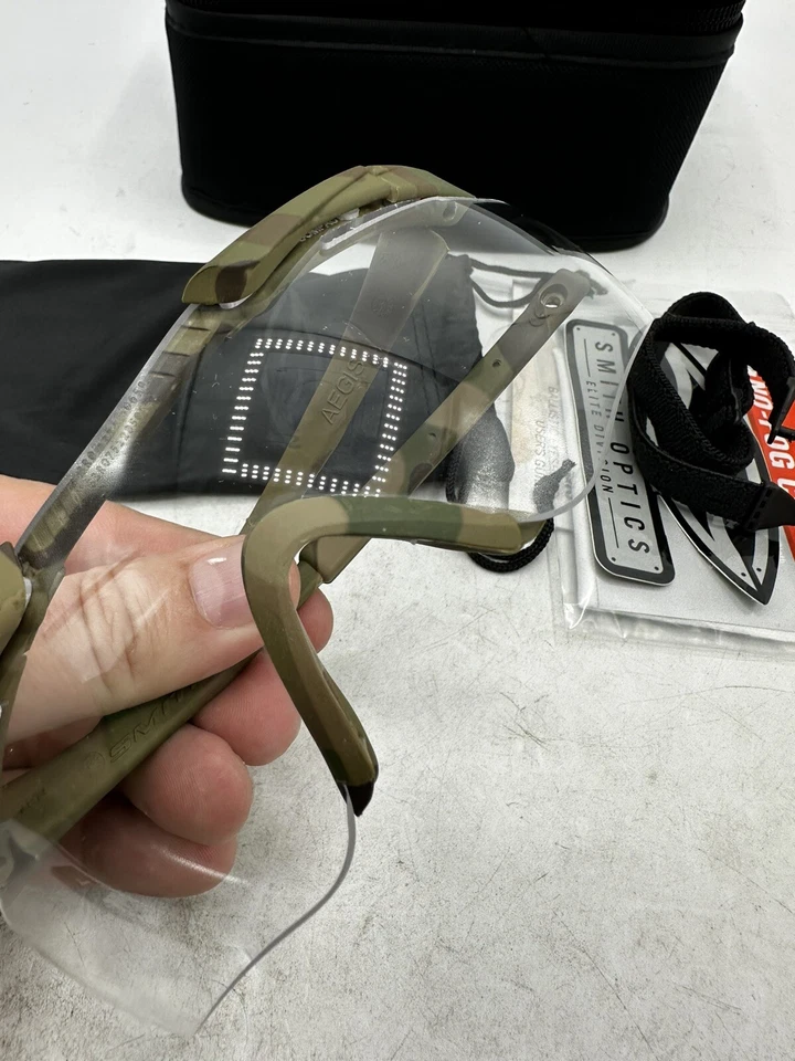 Smith Optics AEGIS Frame, Clear Lens Shooting Glasses Multicam OCP APEC - Image 4 of 4