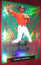 2020 LEAF VALIANT AUTOGRAPH #BA-SI1 SAMMY INFANTE RC GREEN 63/99 NM-MT+