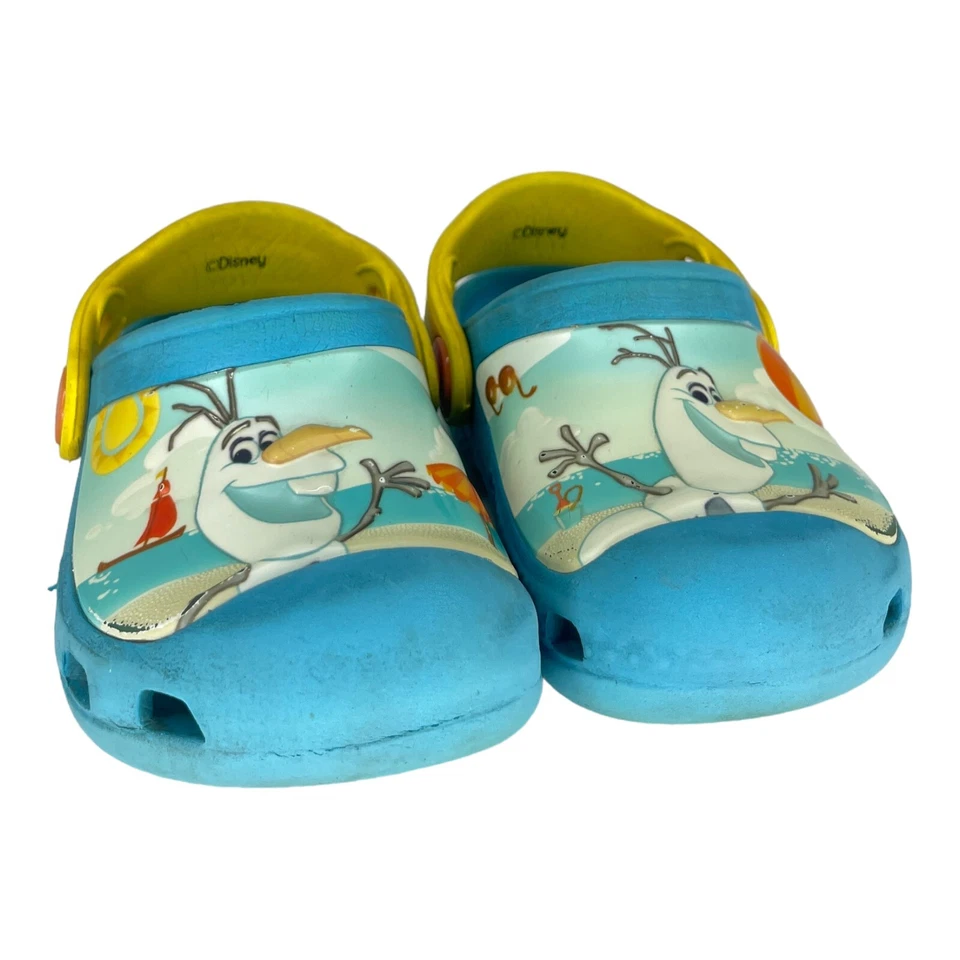 Zuecos Crocs Olaf Frozen niños 4-5C azul sin cordones sandalia zapatos Foto 3 de 4