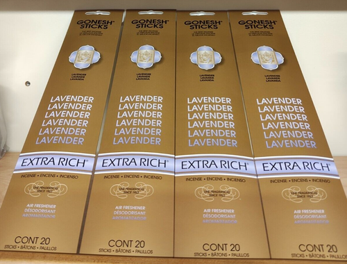 Gonesh Extra Rich Incense Sticks 4 Packs-80 Sticks Total-Lavender - Picture 4 of 4