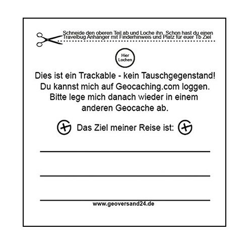 6 Inserts Geocoin - Stashnote Autocollants Pour Géocaching - Trackable - GEO-VERSAND