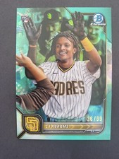 2022 Bowman Chrome Sapphire CJ Abrams Image Photo VARIATION Aqua /99 Rookie RC