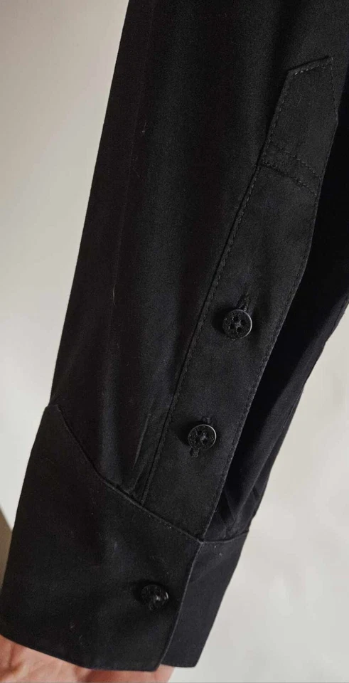 Howe Men's Embroidered Shirt Small Black Western Style Button Down Floral - Image 2 of 4