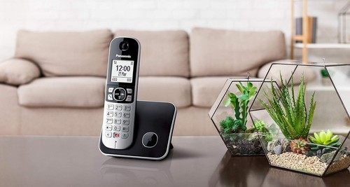 PANASONIC KX-TG6852JTB DIGITAL CORDLESS PHONE BASE UNIT AND 2 HANDSETS EU PLUG - Zdjęcie 6 z 15