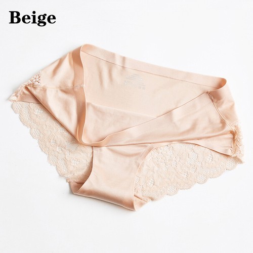 Sexy Women Lace Panties Lingerie Silk Satin Underwear Briefs Knickers Seamless - Picture 8 of 15