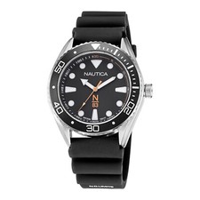 Orologio Uomo Nautica N83 Finn World NAPFWF113 Cassa Acciaio Cinturino Nero