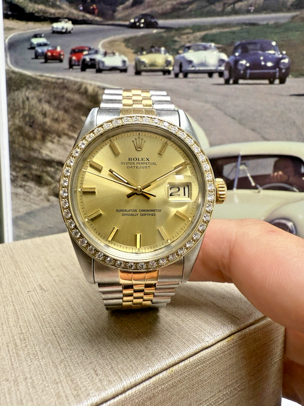 Mens Rolex Oyster Perpetual Datejust Two Tone Champagne Dial 36mm Watch 1601 - Picture 5 of 11