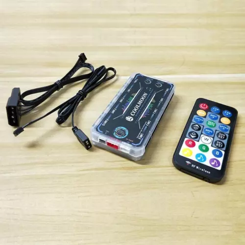 CoolMoon RGB Fan Controller Motherboard Synchronization Remote Control