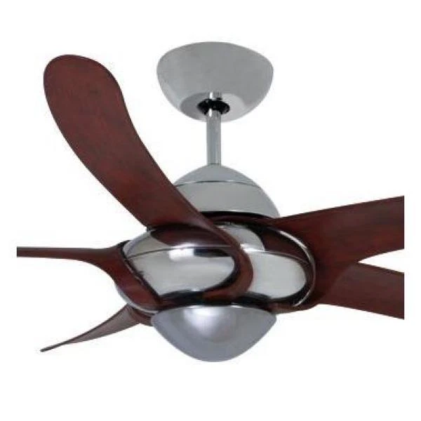 Vento Uragano 54 in. Indoor Chrome Ceiling Fan with 5 Mahogany Blades K-00073 - Image 2 of 3