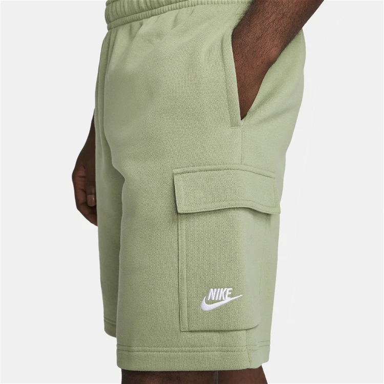 Nike Men Sportswear Club Cargo Shorts Green/White Size S CZ9956-386