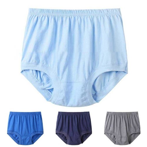 Atmungsaktive Herrenunterhose hochtaillierte Slips Unterwäsche Freizeit Baumwolle massiv M-3XL