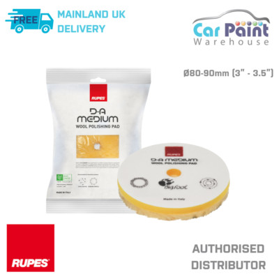 Rupes BigFoot 9.BW100M gelb FEIN Wolle Polierpad 80/90 mm Detaillierung