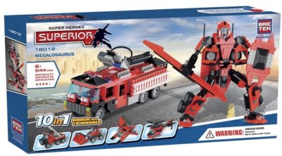 Brictek Bric Tek Heroes 10 in1 Megalosaurus building kit works with others 18012
