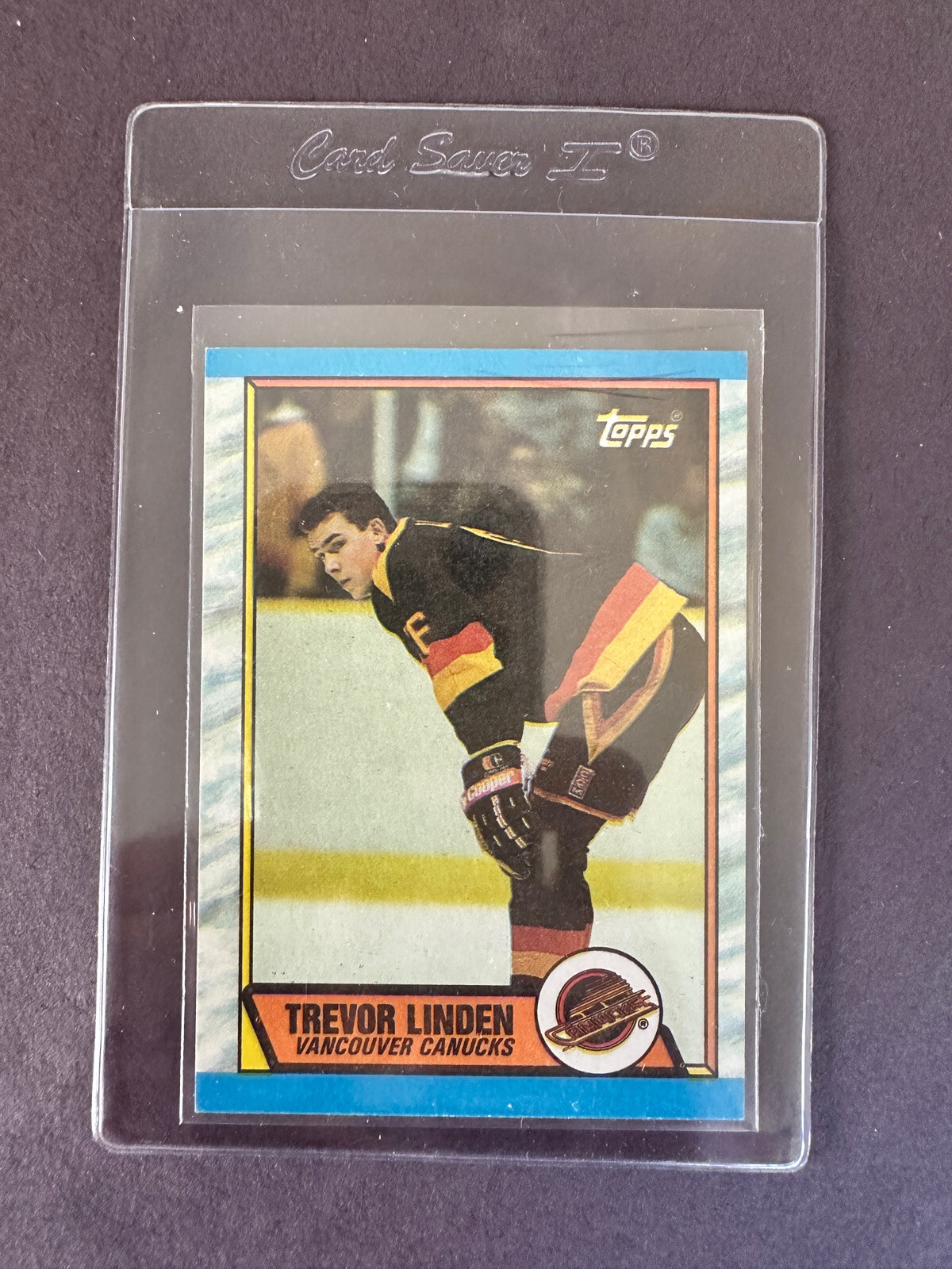 1989-90 Topps #89 Trevor Linden RC Rookie Card Vancouver Canucks
