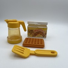 Vintage Fisher Price Fun with Food: Container, 1 Waffle, Maple Syrup,  Spatula