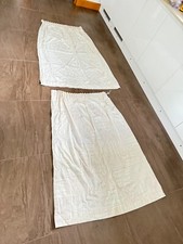 Cream Curtains with "Speckled" Design W68cm/27in x D132cm/53in