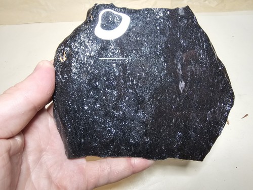 Losa de hematita especular brillante lacada pulida -de la mina Champion Michigan - Imagen 4 de 9
