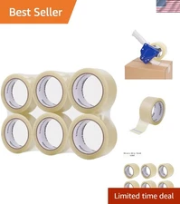 6 Rolls of Clear 1.9” x 60.3 Yards Packaging Tape - Durable BOPP for Shipping