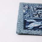 Set of 4 Tropical Hawaiian-Themed Blue Cloth Placemats 13" x 17" FLAW — photo 3