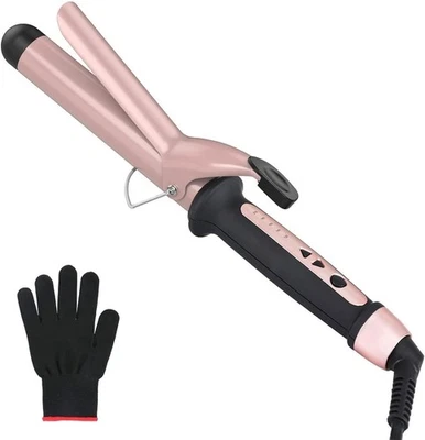 CREBEAU Curling Tongs, Curling Wand 38mm Hair Curler Large Barrel Curling Iron for Long