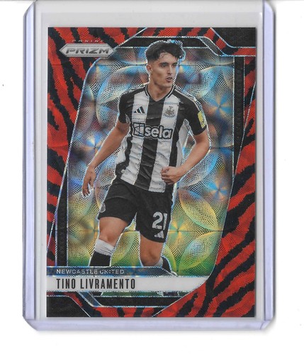 2024-25 Panini Prizm Premier League Tino Livramento Tiger Stripe Choice #119 SP